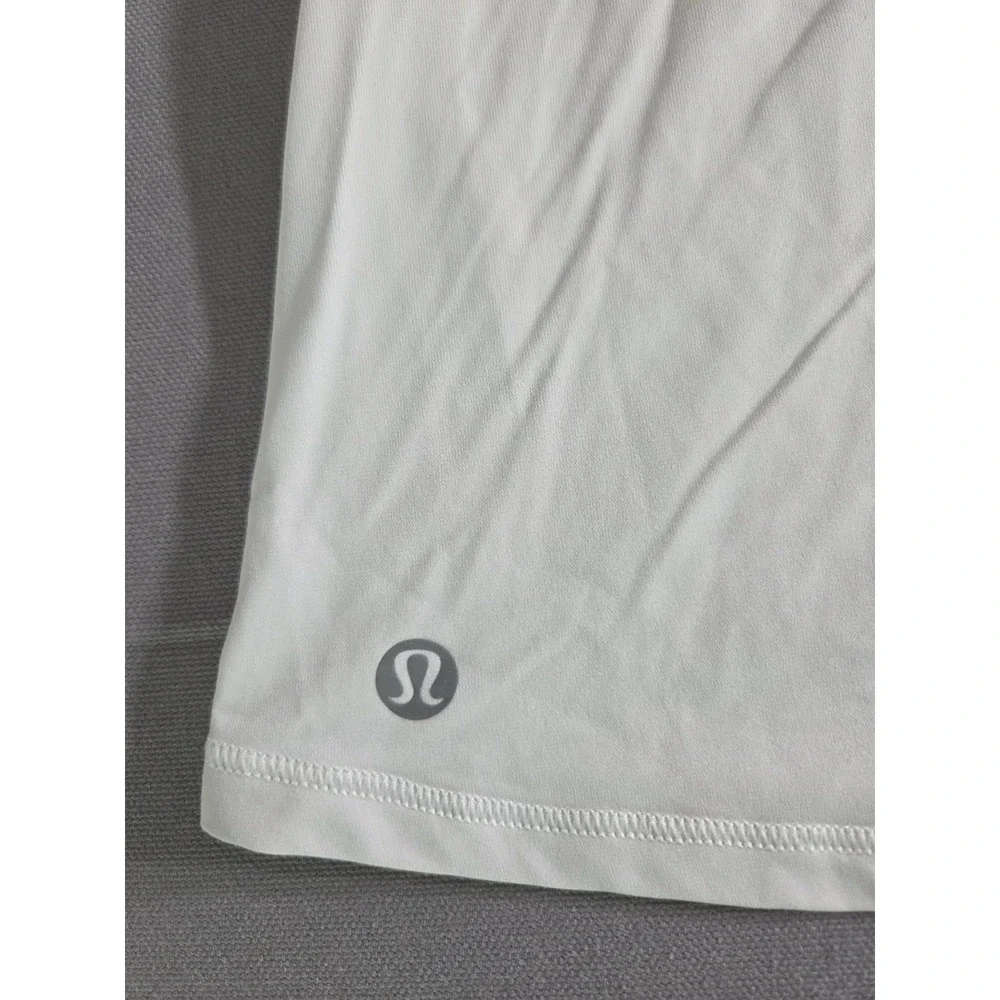 Lululemon Shirt Womens 4 White Ace Advantage Mesh Back Tennis Tank Top Stretch
